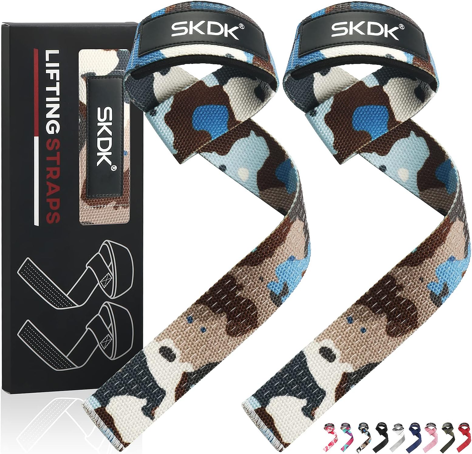 Lifting Straps Strength Training Women Bodybuilding, Lifting Straps Gym Deadlift, Deadlift Straps with Neoprene Padded Wrist, Non-Slip Silicone, for Weightlifting, Bodybuilding, Xfit, Strength
