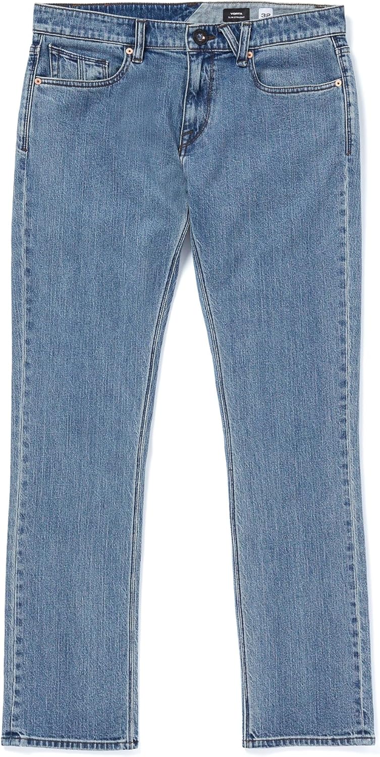 Volcom Men's Vorta Slim Fit Stretch Denim Jean, Cali Blue