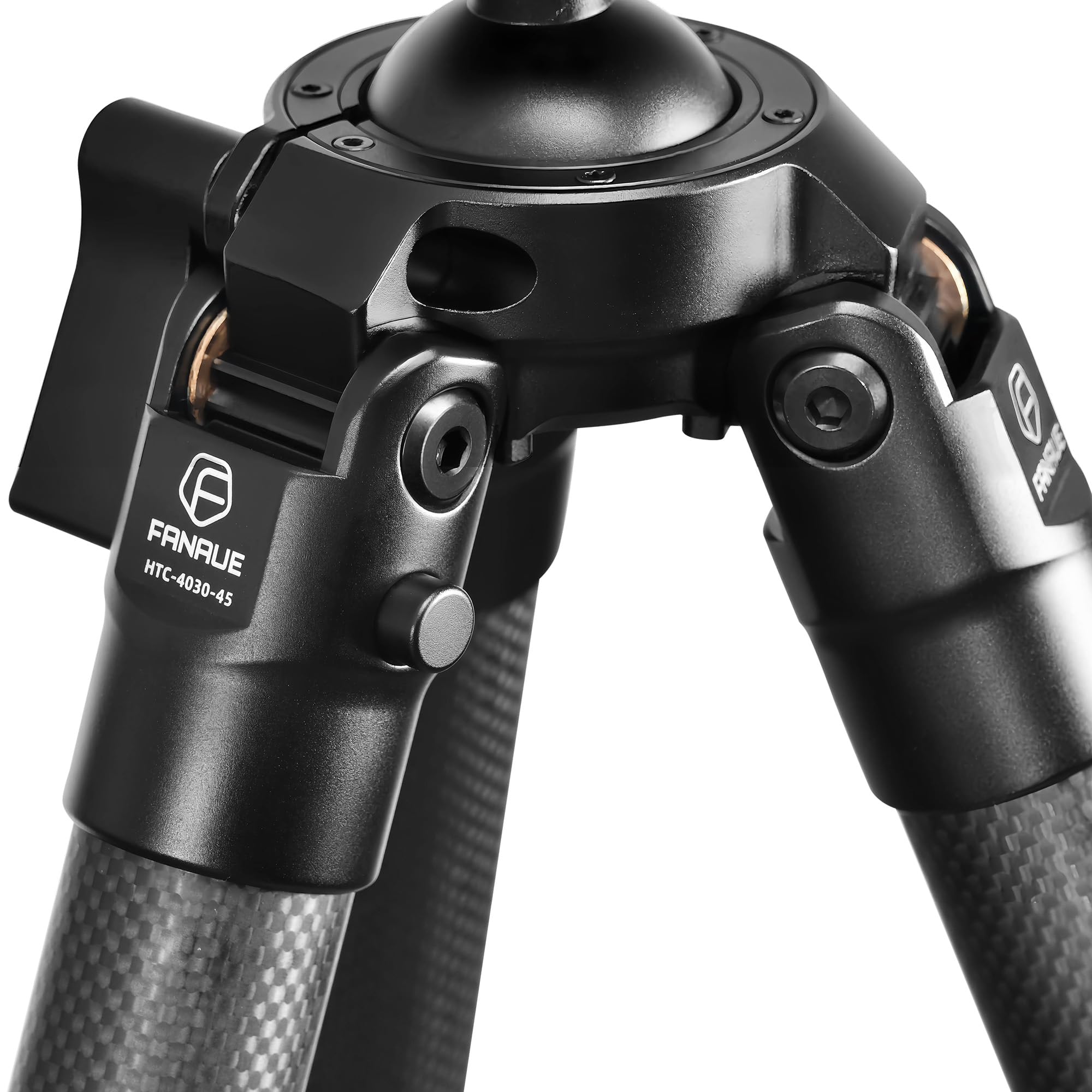 FANAUE Trípode de Fibra de Carbono para Caza, Cabeza de Bola de 360 Grados, con Placa de liberación rápida Arca Swiss y operación Manos Libres para Caza, Tiro y al Aire Libre - HTC-4030-45