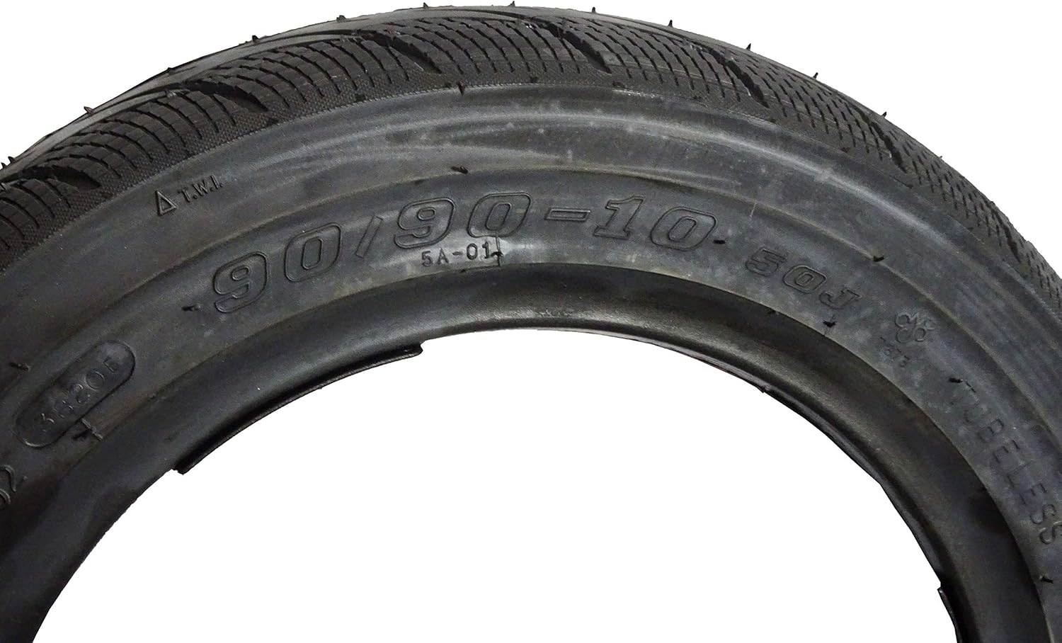 5A01 Set of 2 Scooter Tubeless Tires 90/90-10, 50J, Front/Rear Motorcycle/Moped 10" Rim