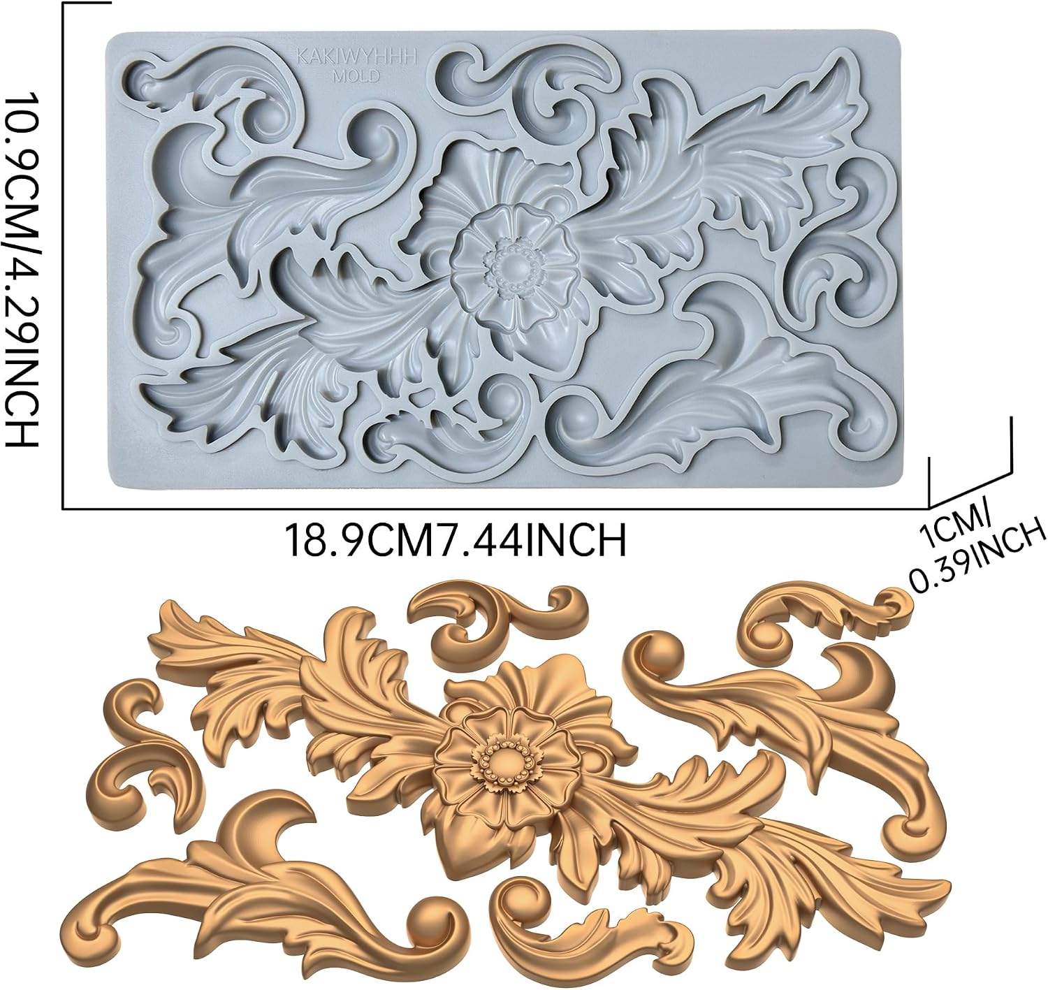 Redesign Home Decor Moulds，Style C，Baroque Curlicues Scroll Lace，Sculpted Decoration ，Fondant,Sugar Craft,Cake Decorating, Epoxy Resin Silicone,Baking DIY,Craft,Soap,Polymer Clay，Molds