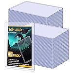 48 Count Top Load Card Holder, Sooez 35PT Top Load Card Protector, 3 x 4 Hard Plastic Card Sleeves, Baseball Card Protector, Rigid Toploading Card Case for Collectible Trading Sports Cards