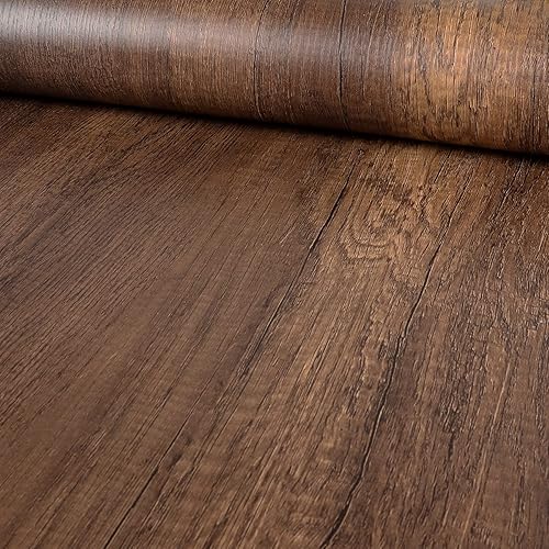 Vista 12 de Decotalk - Papel adhesivo vintage de textura de madera, autoadhesivo, extraíble, impermeable, para encimeras, cajones, armarios, paredes