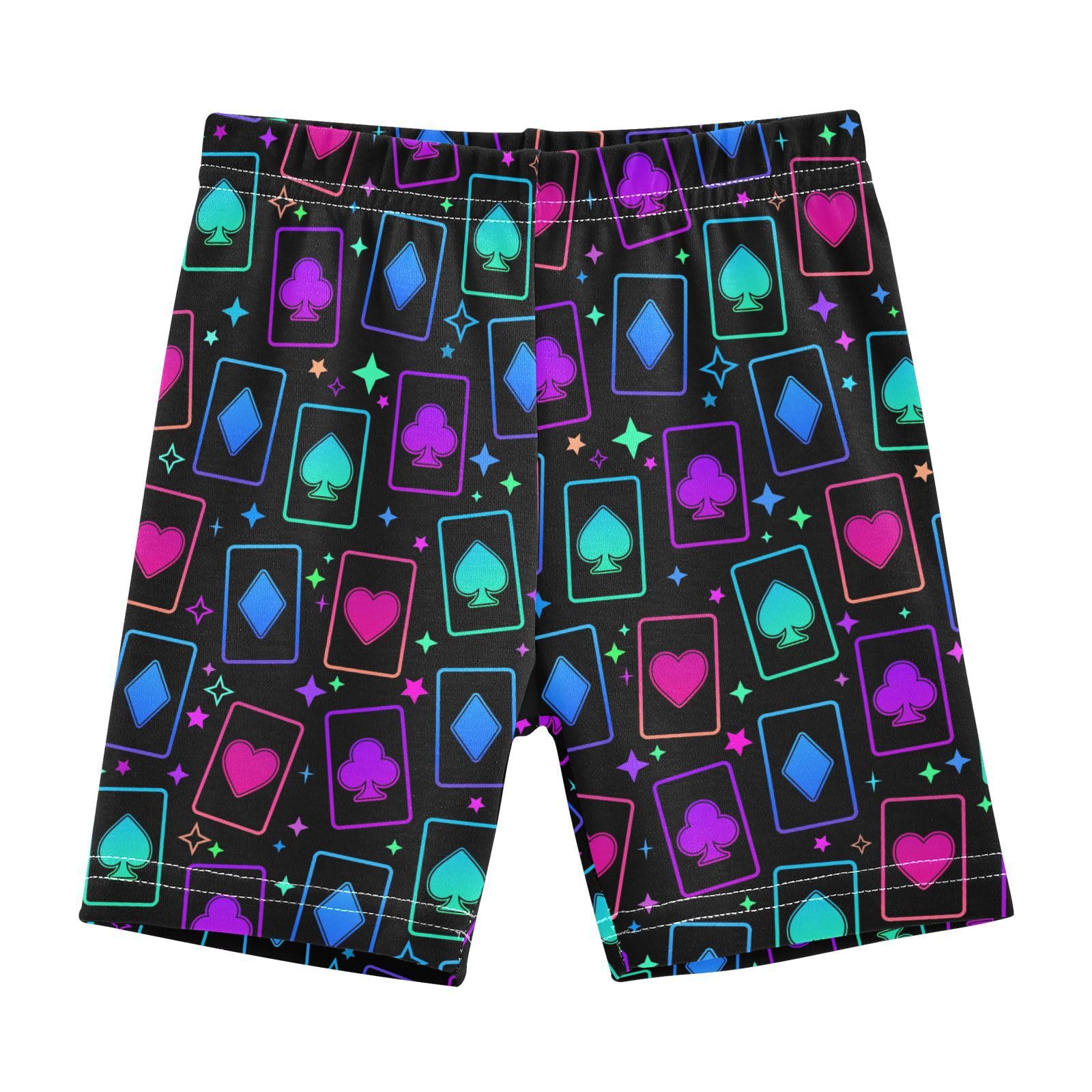 JHKKU Girls Bright Poker Shorts Cotton Cartwheel Bike Kids Biker Under Dress Dance Short Girl Clothes 8Y