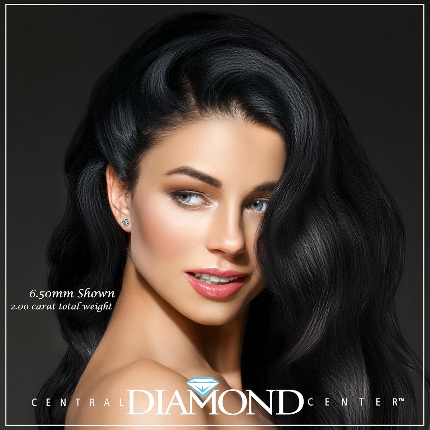 Lucita Simulated Diamond Stud Earrings with Solid 14K Gold Posts & Sterling Silver Basket, 3 & 4 Prongs