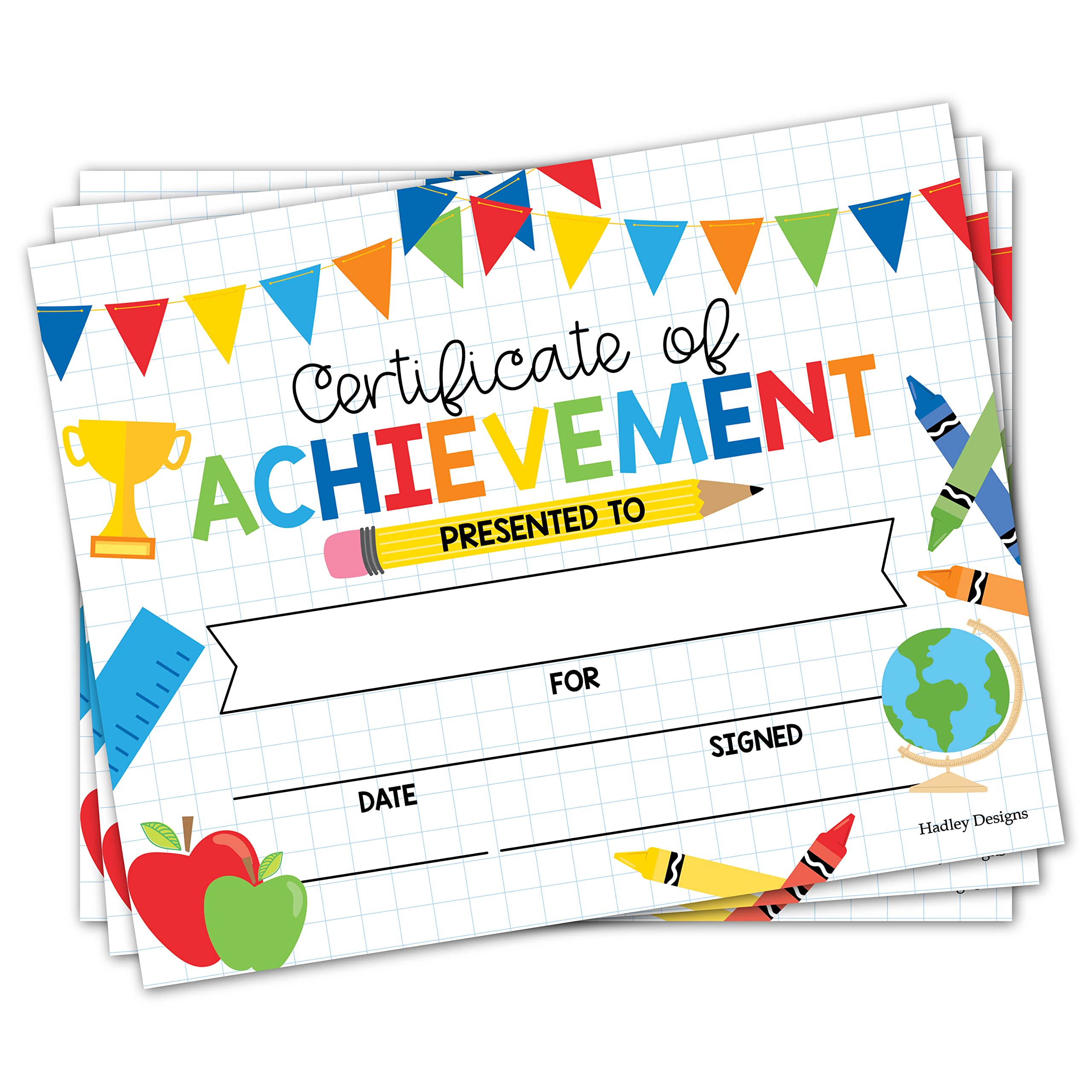 Buy 25 Colorful Preschool Diploma Kindergarten Certificates for Kids