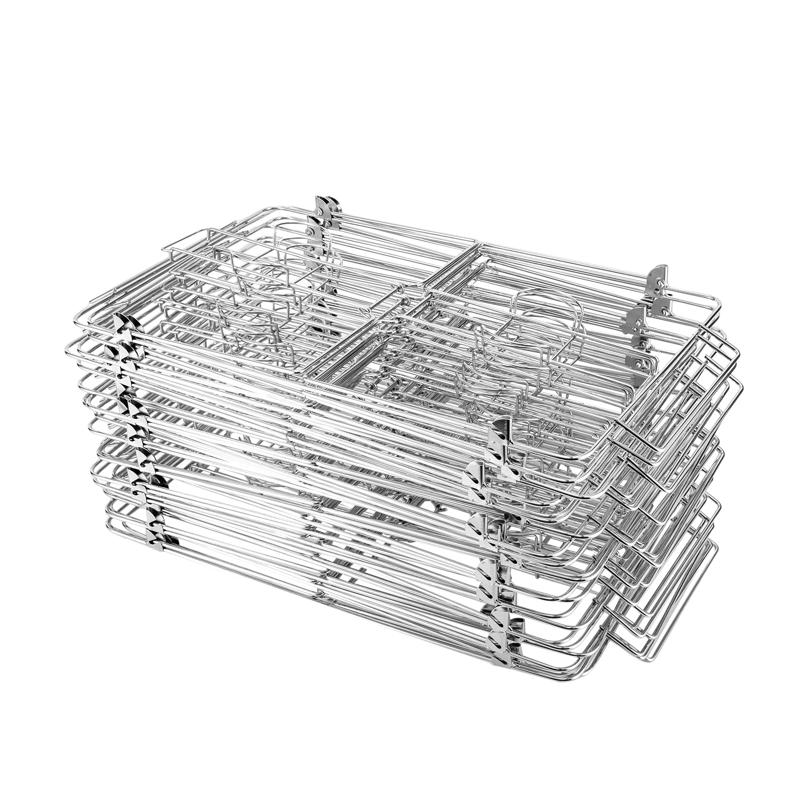 AreMOLO 24Pcs Chafing Wire Racks Buffet Stand, Foldable Dish Serving Tray Rack Chafer Iron Pan Holder, Rectangular Food Warmer Food Burner Stand Catering Supplies for Parties, Occasions, Events