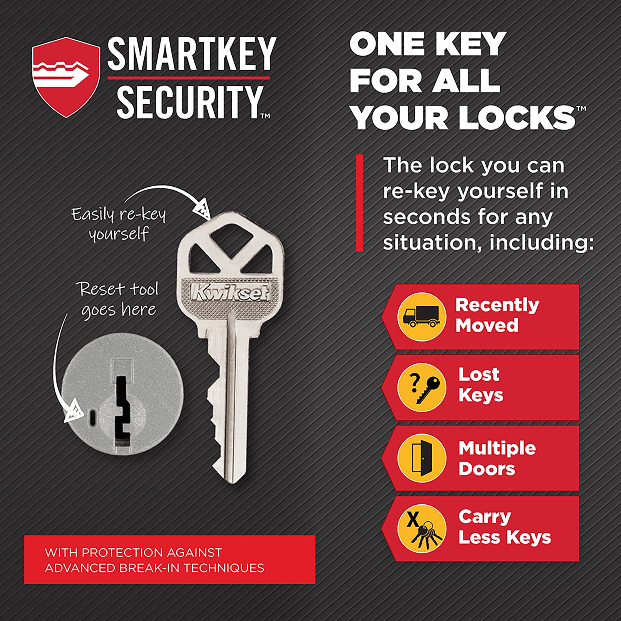 Kwikset Lisbon - Pomo cuadrado para puerta de entrada con cerradura y llave, manija segura con llave exterior, entrada frontal y dormitorio, bronce veneciano, resistente a las púas, seguridad SmartKey