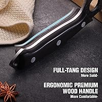 Vista 5 de Mossy Oak Chef Knife, Kitchen Knife for Boning, Cutting, and Chopping, Hand Forged Viking Knife Full Tang Handle with Genuine Leather Sheath, Meat