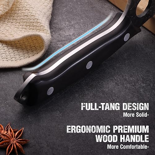 Miniatura 6 de Mossy Oak Cuchillo de chef, cuchillo de cocina para deshuesar, cortar y cortar, cuchillo forjado a mano con mango de espiga completa con funda de