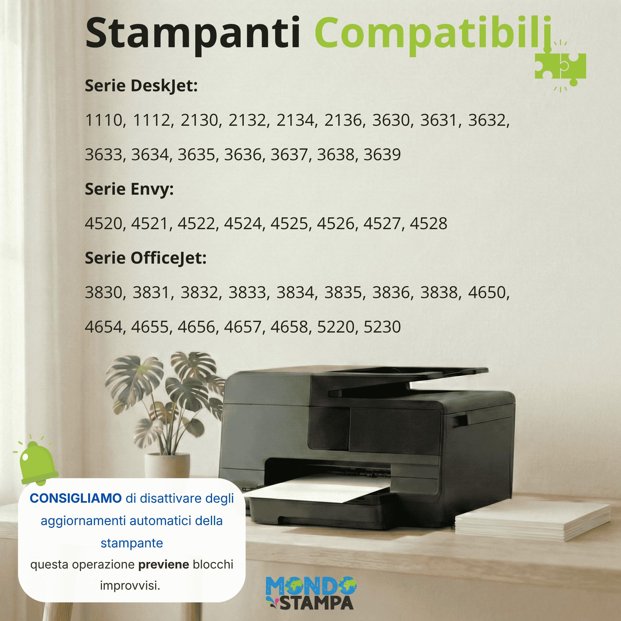 Cartuccia Compatibile 302XL Nero PREMIUM per HP DeskJet 3630 2130 1110, Envy 4520 4527, OfficeJet 3830 4650 5230 5220 - Alta Capacità, Inchiostro Alta Densità, Resa 480 Pagine, Rigenerata