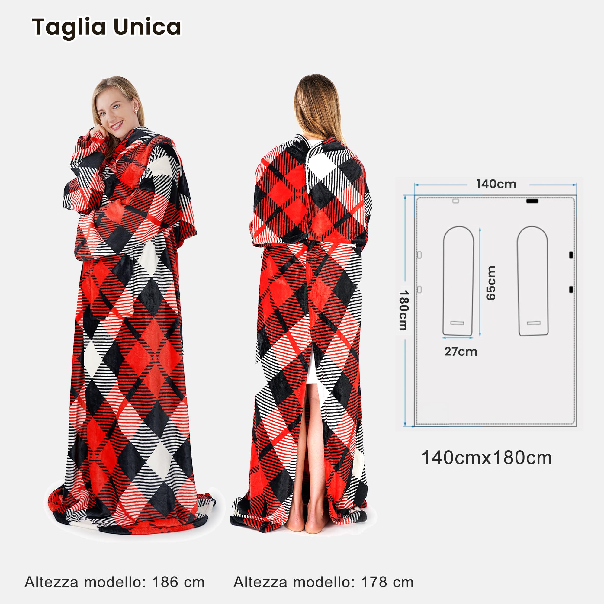 Felpa Coperta Oversize Winthome: Con Maniche E Cappuccio Gigante, Taglie Forti (90-150 Kg) - L'alternativa Al Riscaldamento!