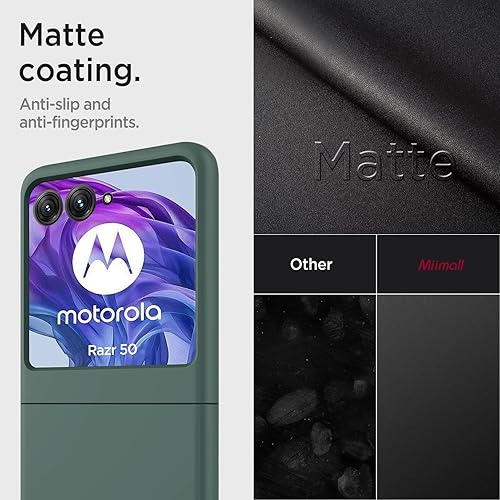 Vista 158 de Miimall Funda delgada para Galaxy Flip 7 con protector de pantalla integrado, grado militar, a prueba de golpes, a prueba de caídas, antiarañazos