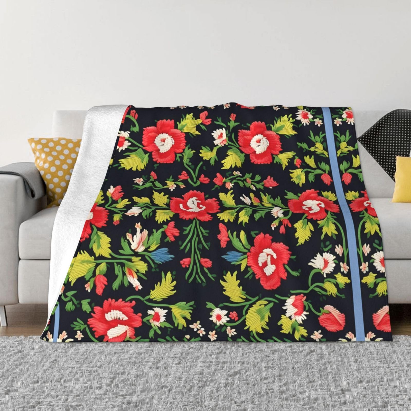 Couverture polaire chaude pour affronter le froid sur le lit ou canapé