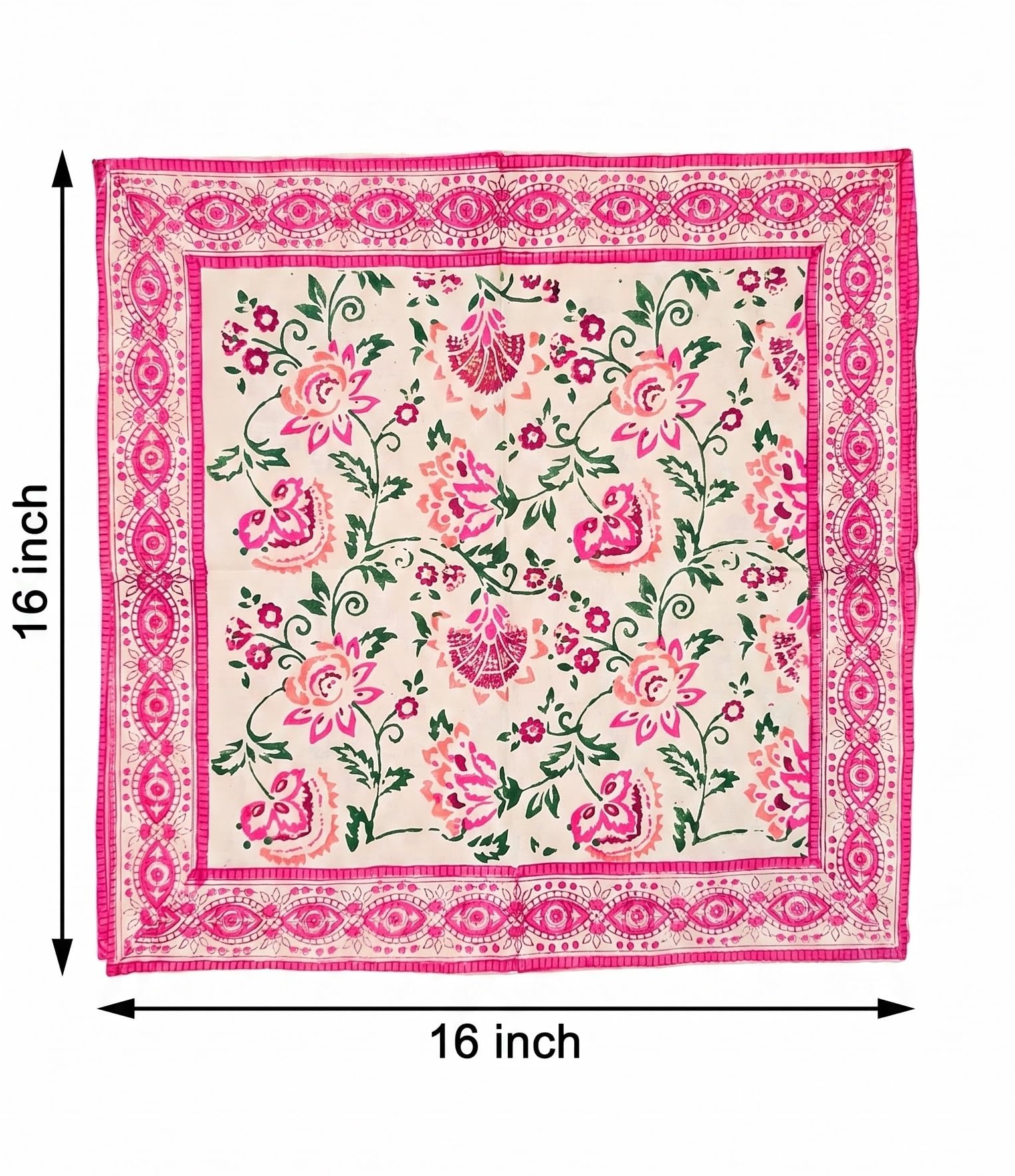 Jaipuri Cotton Napkins - Set of 6 -6 Jaipuri Cotton Napkins - Set of 6 -6