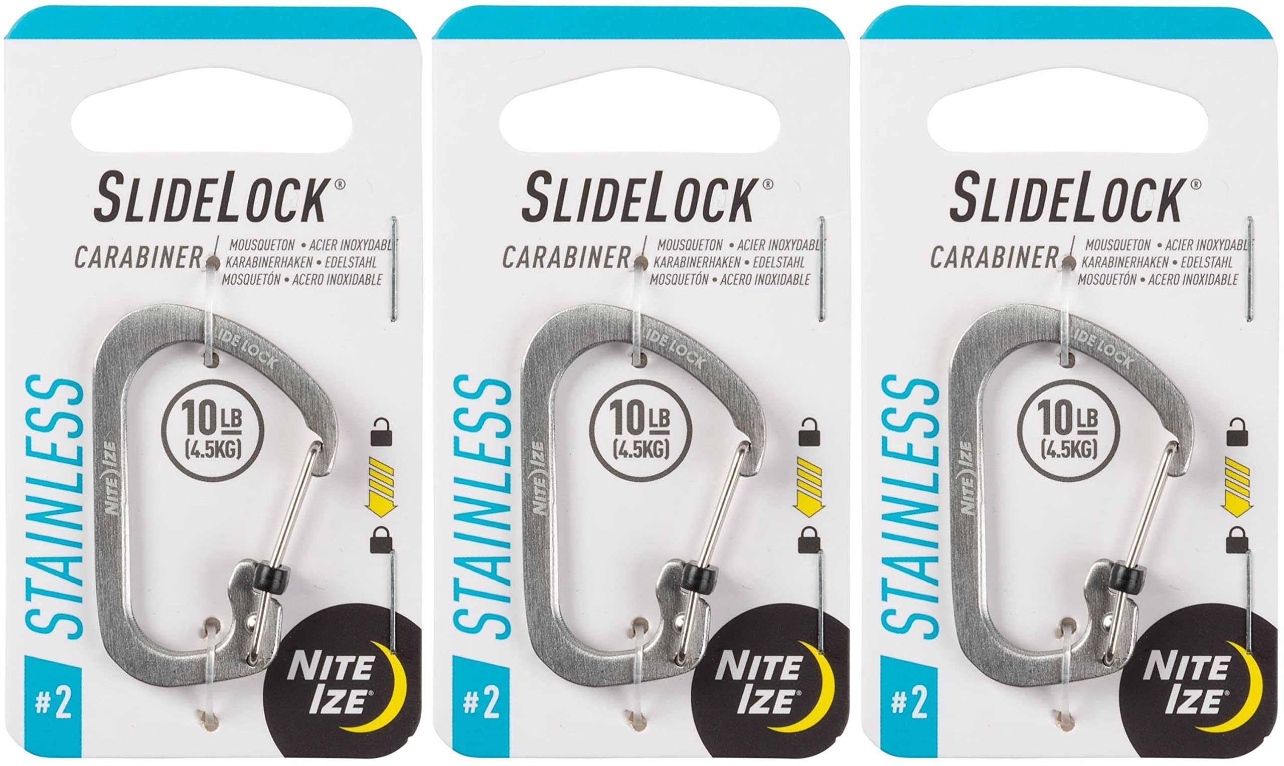 SlideLock Carabiner #2-Stainless