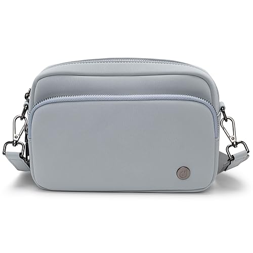 Small Crossbody Bag for Women, Triple Zipper Purse with Card