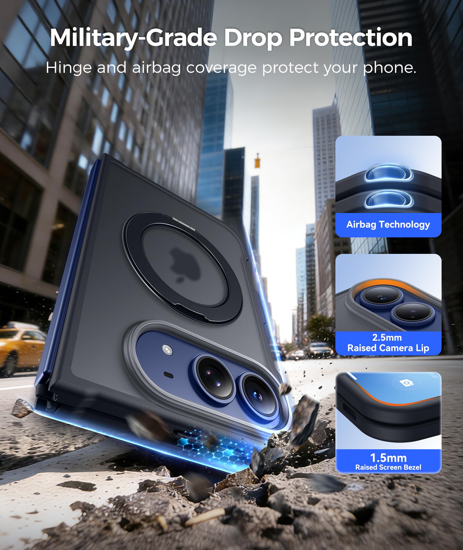 FNTCASE Custodia pieghevole per telefono Ultra/Phone con supporto magnetico