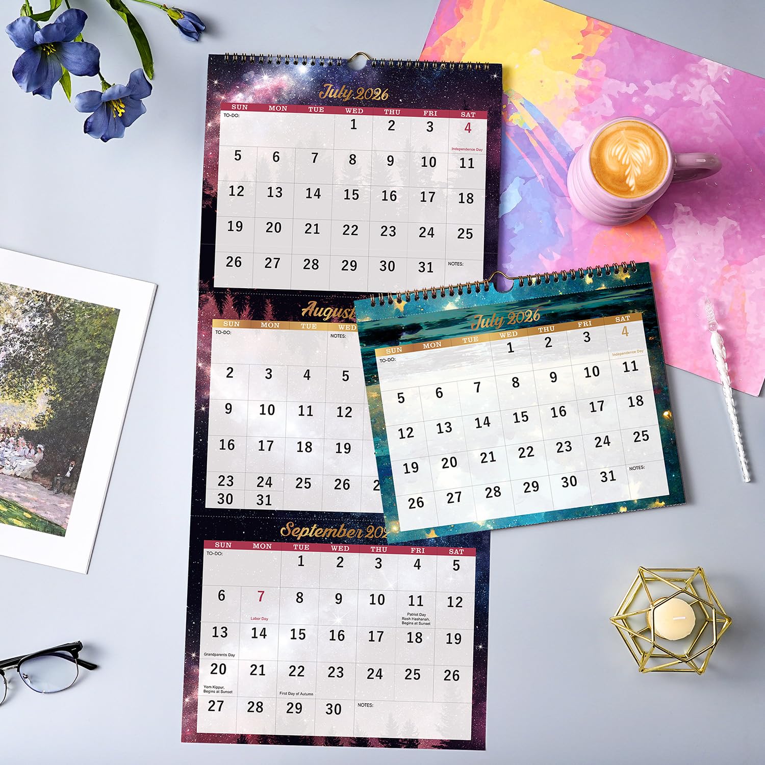Amazon.com: Calendar 2026-2027 - 3 Month Wall Calendar Vertical