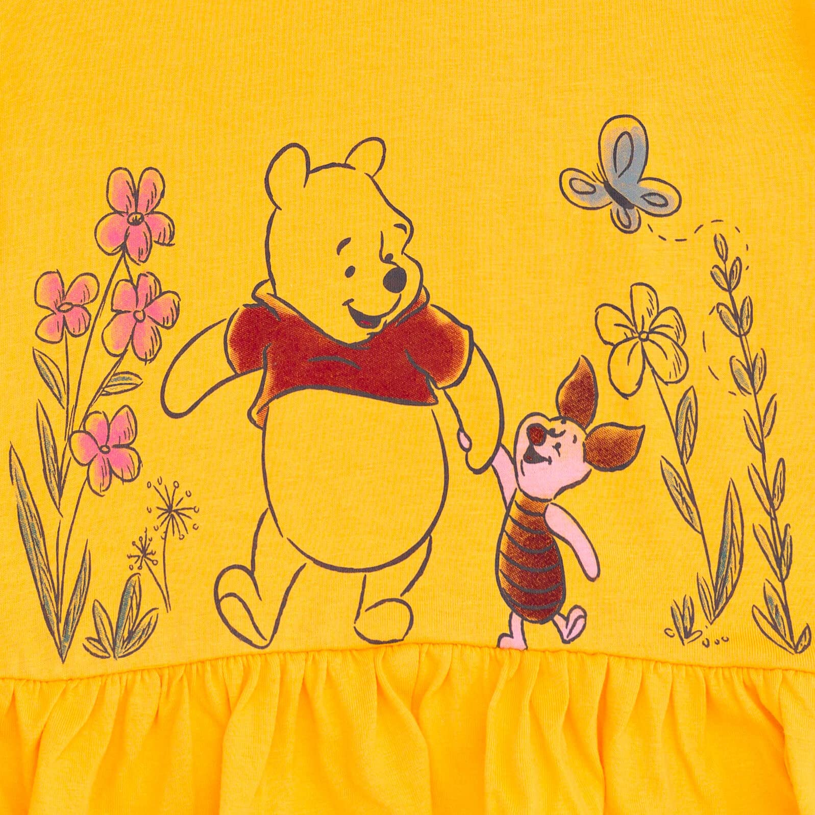Disney Dziewczęcy T-shirt i legginsy z peplum zestaw strojów od noworodka do dużego dziecka rozmiary (0-3 miesięcy - 10-12)