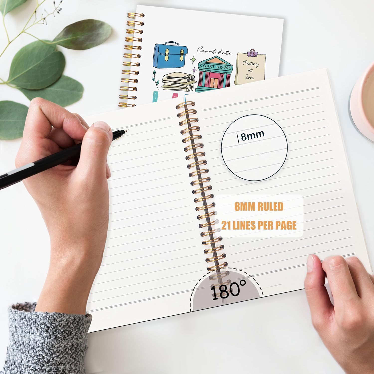 Lawyer Gifts Spiral Notebook, Attorney Gifts for Women Men Journal, Law School Essentials, Law School Office Supplies, Lawyer Attorney Notebook for Note Taking, 5.5x8.3 Inch - Image 5