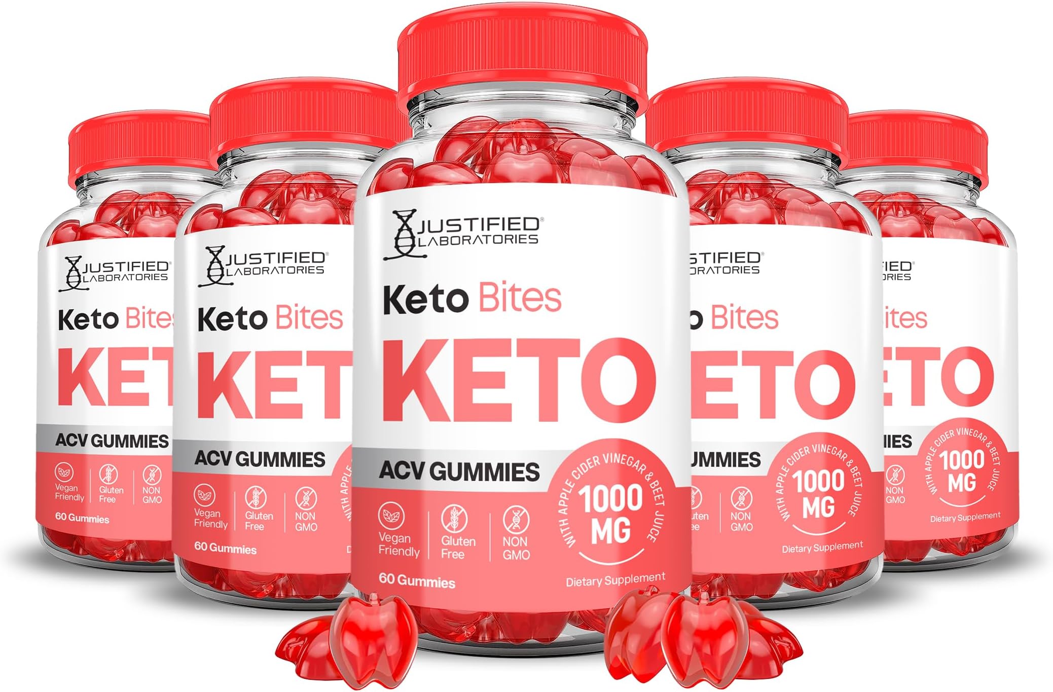 Amazon.com: Justified Laboratories (5 Pack) Keto Bites Keto ACV Gummies