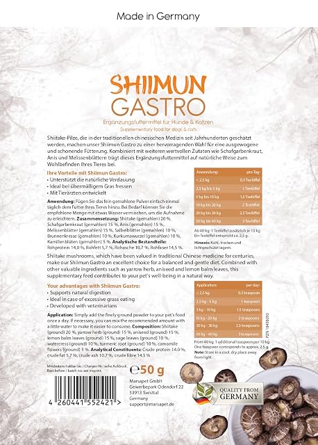 Foto 3 de 6 de Bellfor Pack Suplementos Digestivos para Perros, Gastro Relax Polvo 80 g + Shiimun Gastro Polvo 50 g