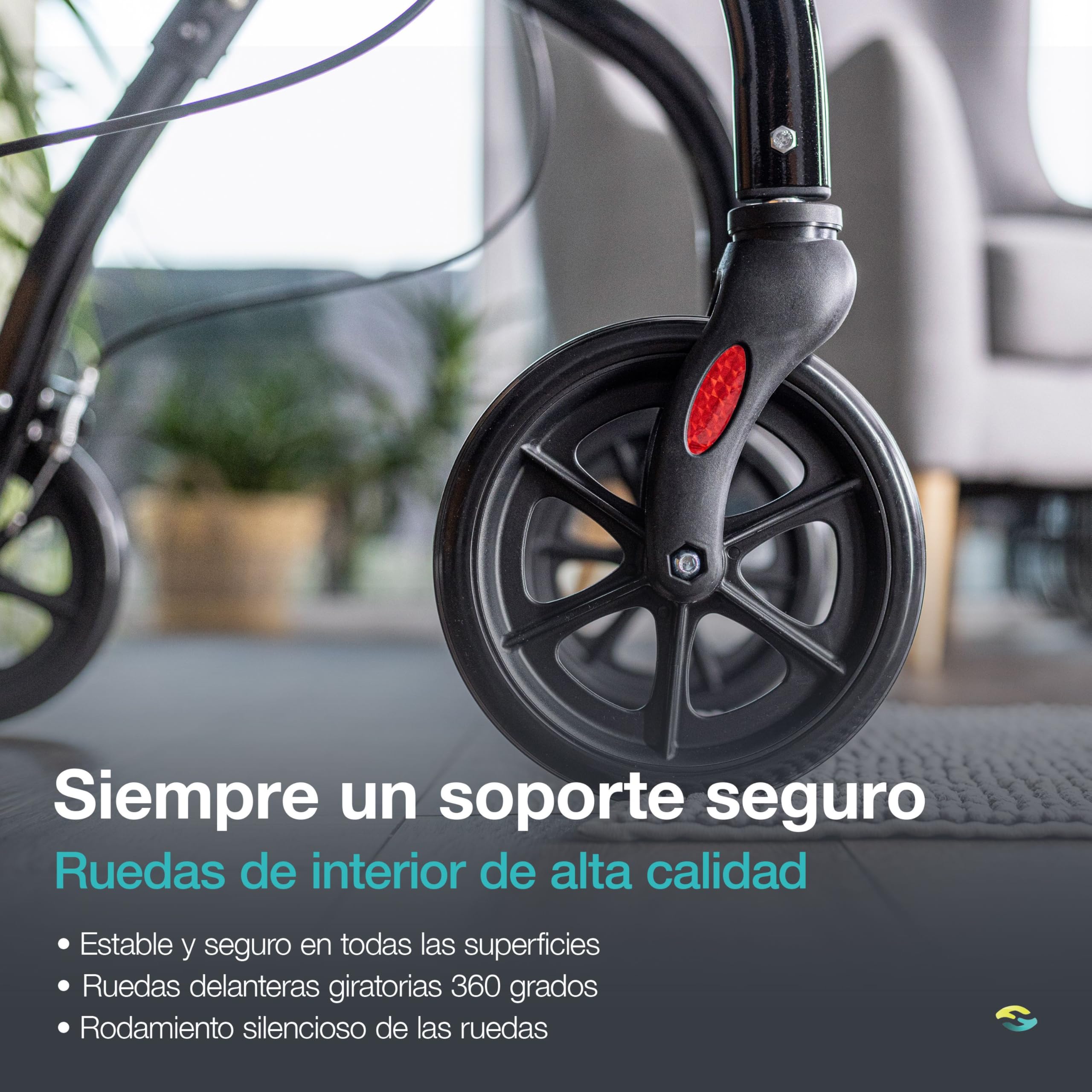 HELAVO Andadores Estrecho y Ligero para Casa - 60 cm de ancho - Andadores para Ancianos con Bandeja