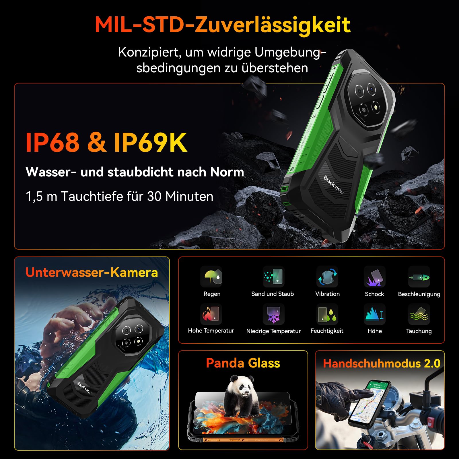 Blackview Fort 1 (18+256) Outdoor Handy Ohne Vertrag 10000mAh 256G – Bild 5