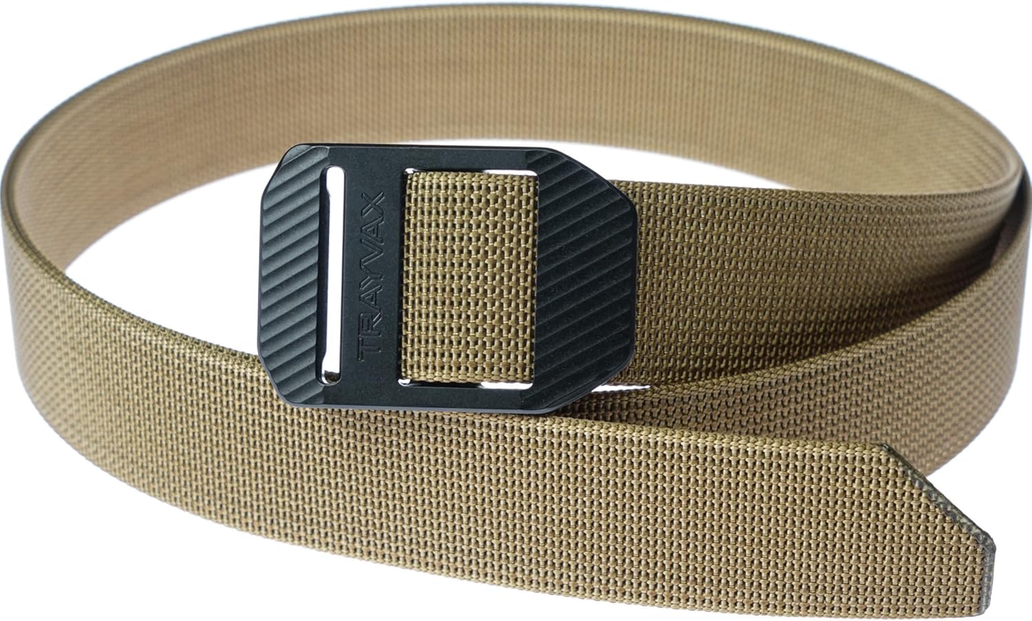 Trayvax Tactical Belt, Nylon Web Cinch Belt for Men and Women, Outdoor Hiking and Military Accessories, CNC Machined