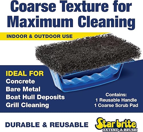 Miniatura 8 de STAR BRITE Almohadilla médica mediana roja con mango intercambiable, limpieza versátil para la mayoría de las tareas, incluyendo restauración