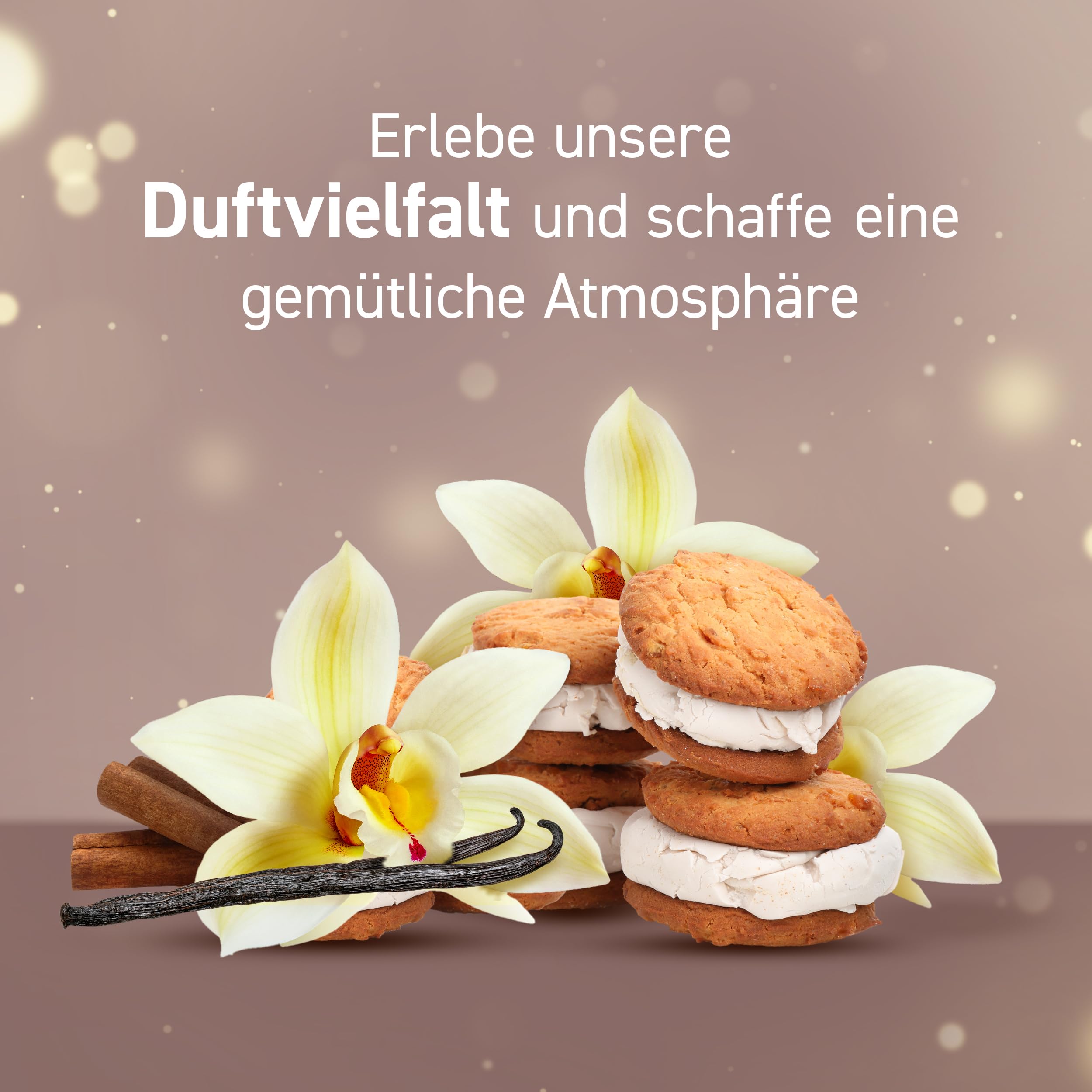 Glade Langanhaltende Duftkerze Vanilla Cream Cookies