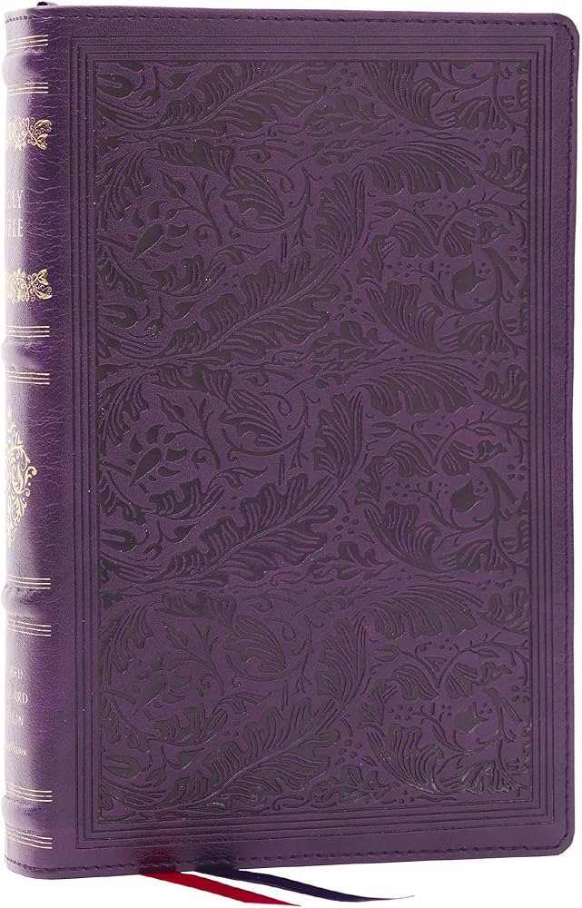 RSV Personal Size Bible with Cross References, Purple Leathersoft