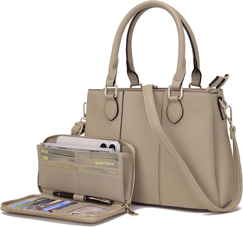 Purses and Wallet Set for Women Satchel Handbag Tote Bag