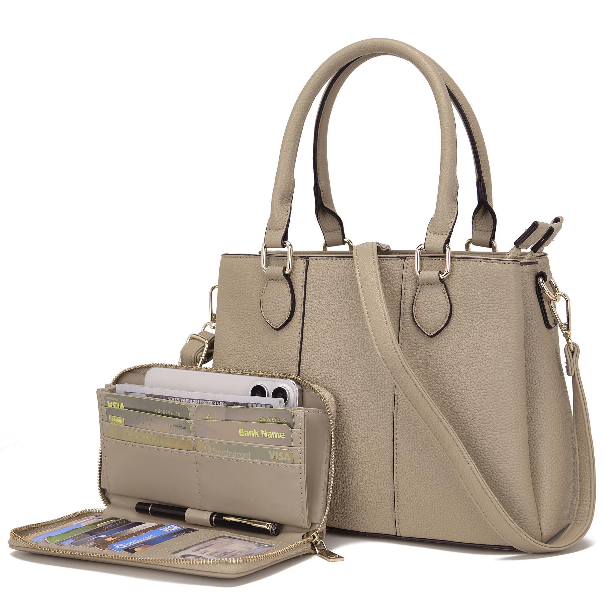 Qiyuer Satchel and Wallet Set