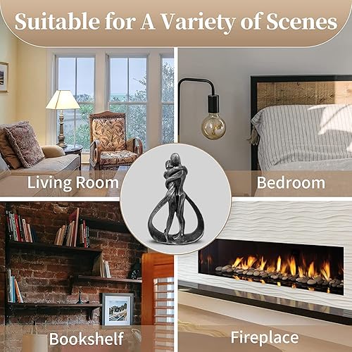 Miniatura 5 de Esculturas modernas de resina para parejas, regalo romántico para bodas, día de San Valentín y aniversarios, figura decorativa para novia, despedida