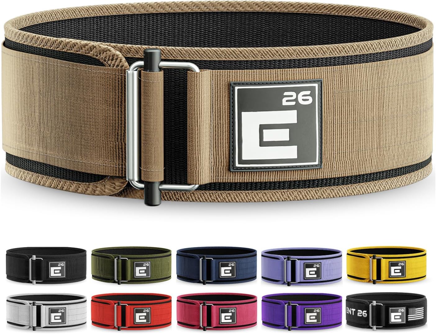 Self-Locking Weight Lifting Belt - Premium Weightlifting Belt for Serious Functional Fitness, Weight Lifting, and Olympic Lifting Athletes - Lifting Support for Men and Women