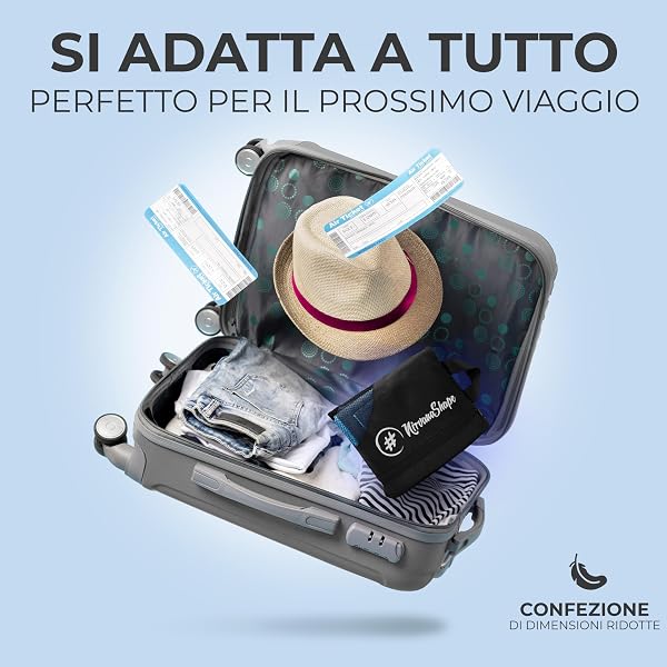NirvanaShape Microfibra - Asciugamano Grande per Spiaggia, Viaggio, Fitness, XL 200 x 100 cm - 3