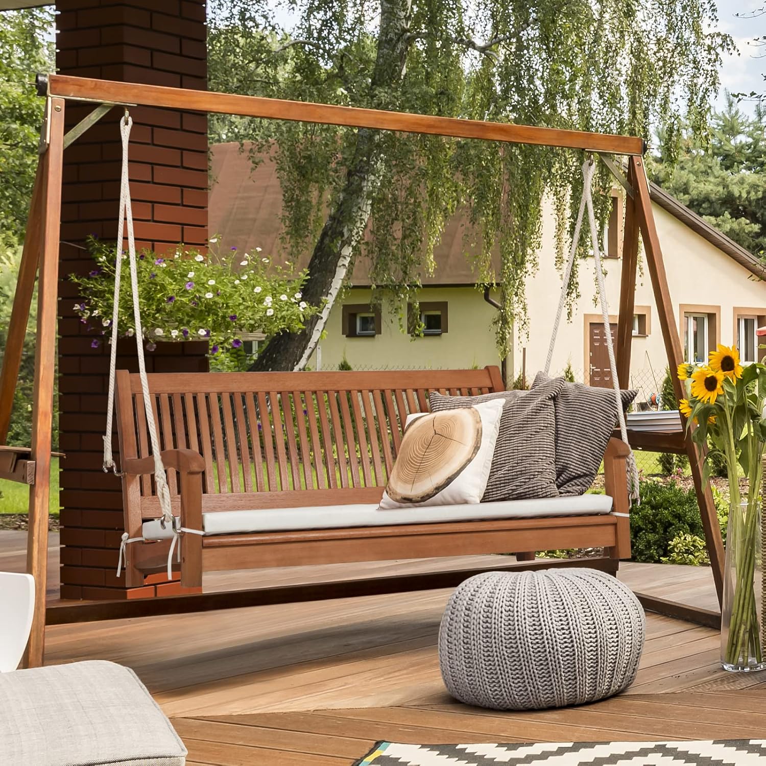 Buy Tangkula 2 Person Hanging Porch Swing, Outdoor Bench Swing with