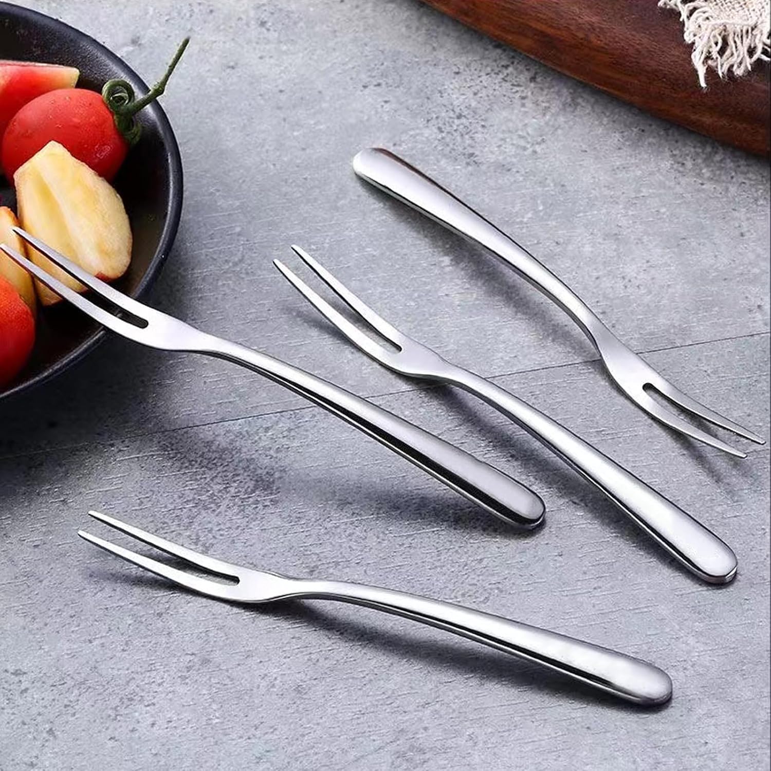 12 Pcs 304 Stainless Steel Forks Sets for Appetizers, Dessert, Party