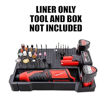 Packout Organizer for Milwaukee M12 Rotary Tool Models (2525