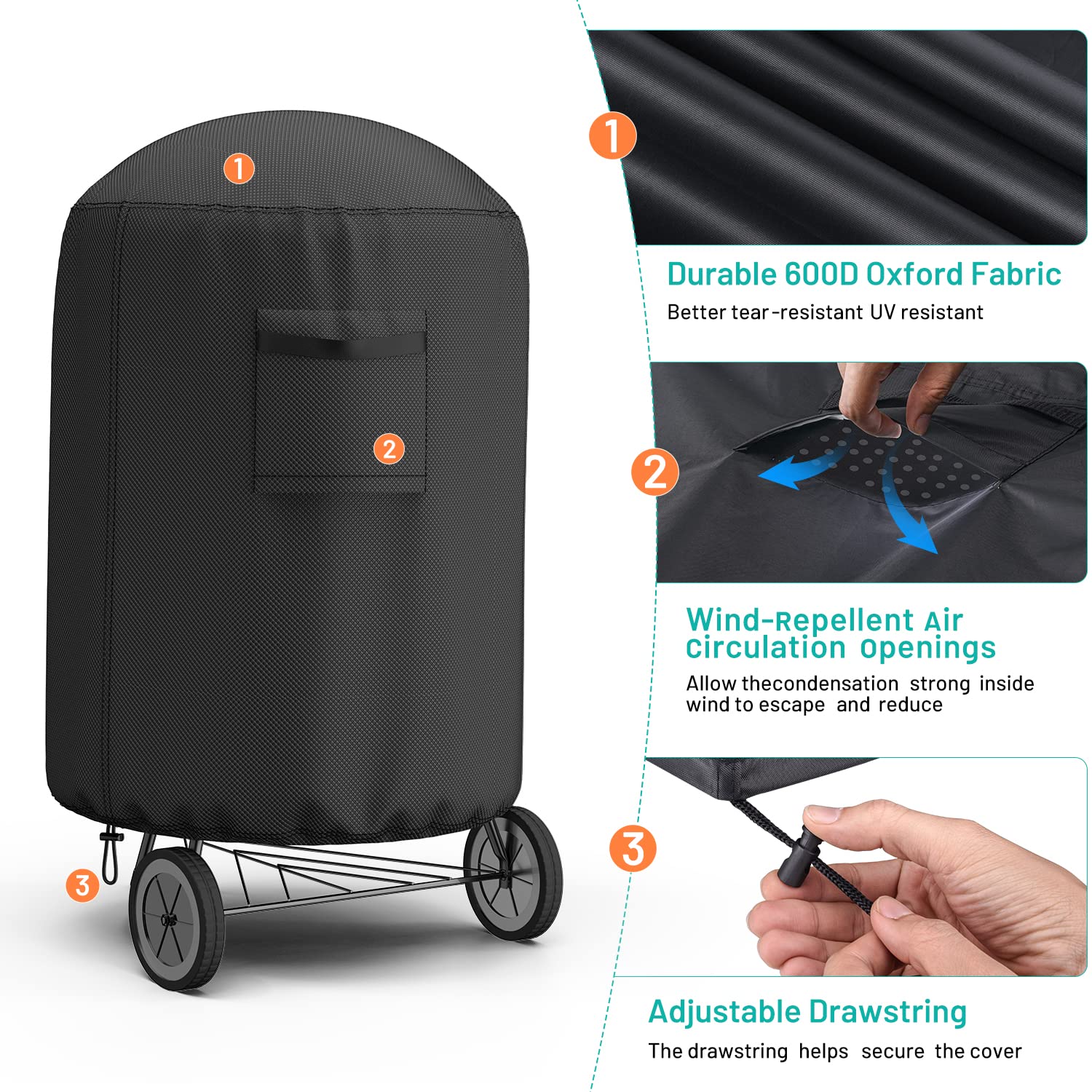 BROSYDA Grillskydd Vu00e4derbestu00e4ndigt 71 U00d7 68 Cm, 600D Oxford Litet Grillskydd Med Ventilationsspu00e5r, Dragsko, Gasgrillskydd Vu00e4derbestu00e4ndigt, Anti-UV, Rivbestu00e4ndigt BROSYDA Grillskydd Vu00e4derbestu00e4ndigt 71 U00d7 68 Cm, 600D Oxford Litet Grillskydd Med Ventilationsspu00e5r, Dragsko, Gasgrillskydd Vu00e4derbestu00e4ndigt, Anti-UV, Rivbestu00e4ndigt