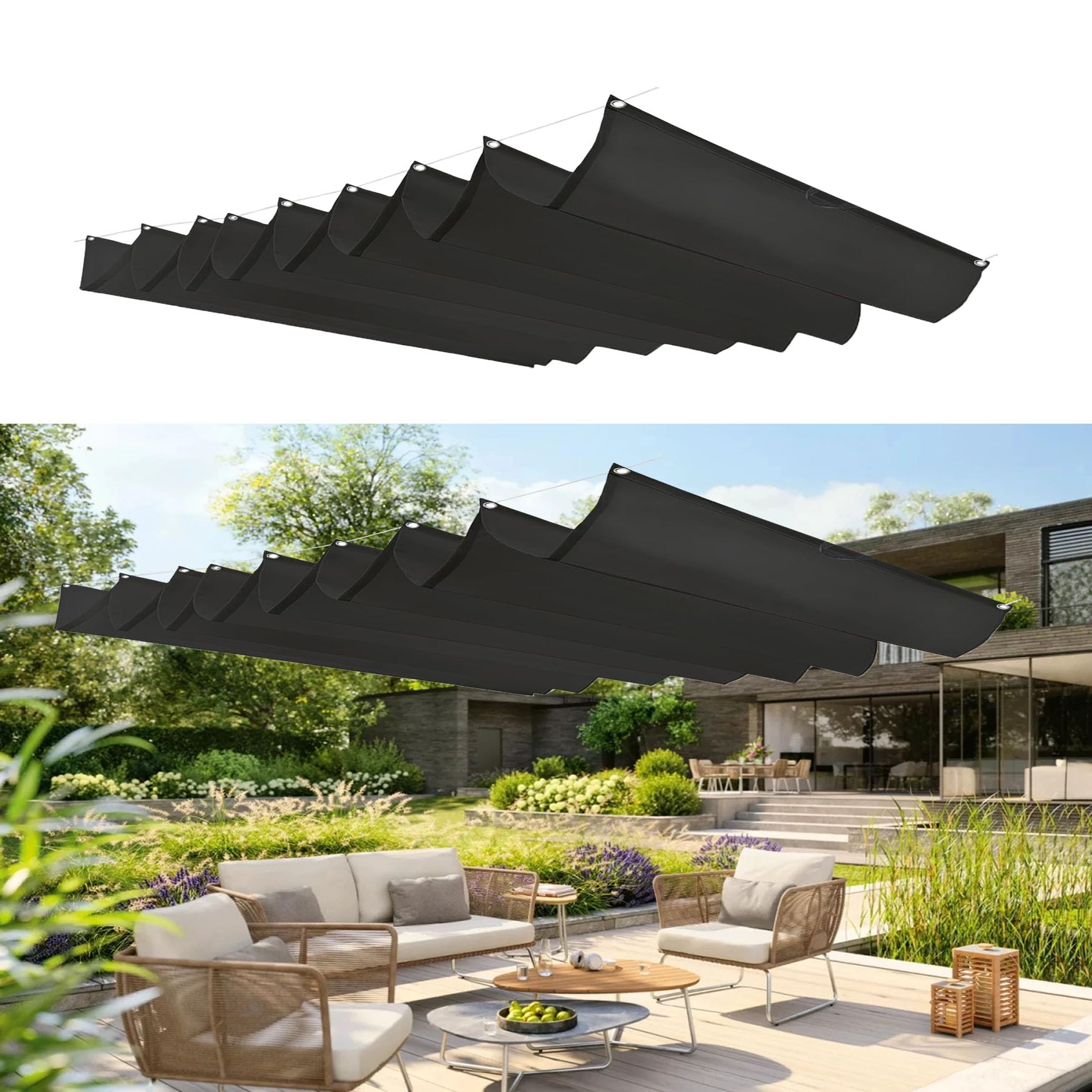 Voile d'ombrage rétractable pour bloquer la chaleur et protéger votre terrasse