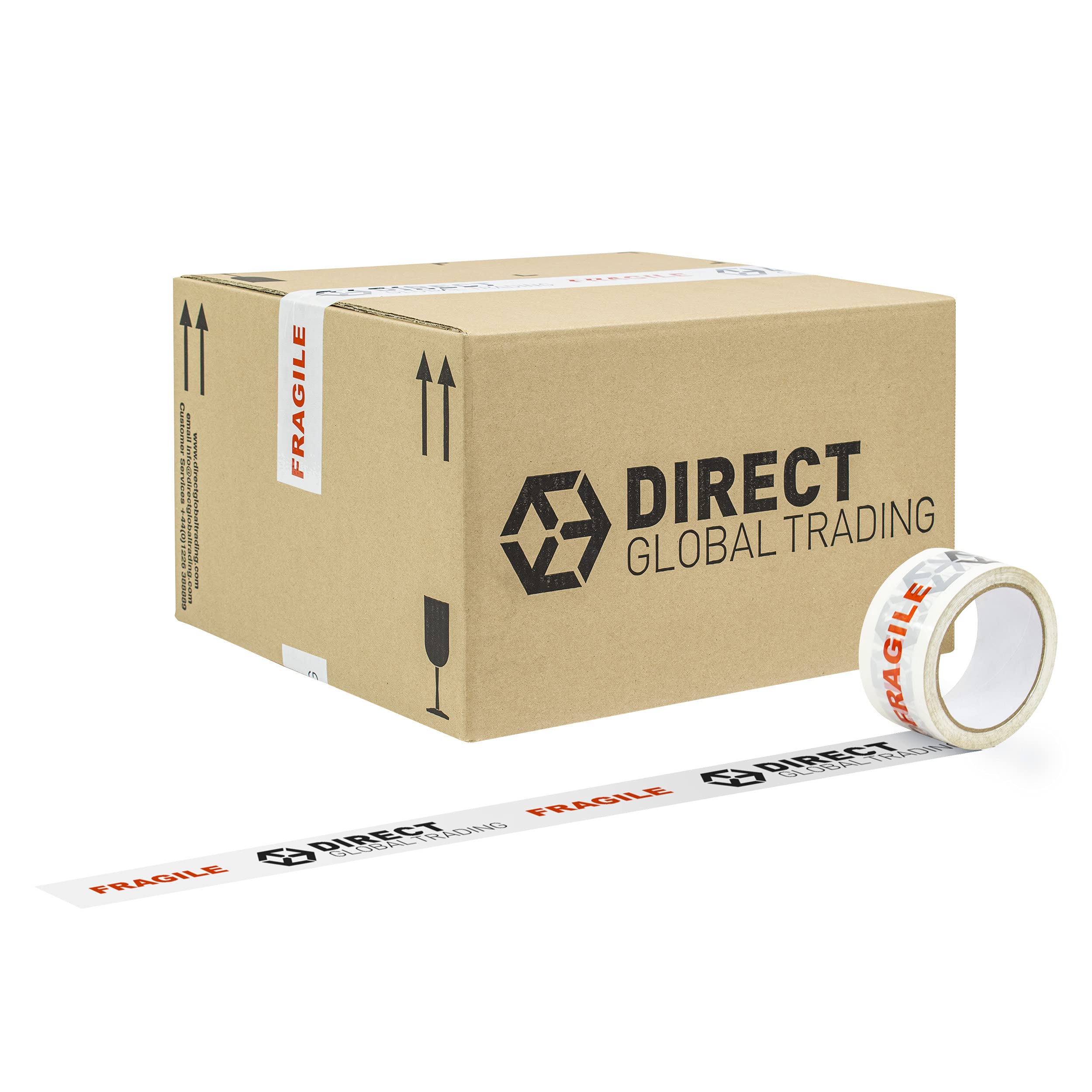 20 Strong Cardboard Storage Packing Moving House Boxes Double Walled Perfect for Delicate Items 34cm x 31cm x 20cm with Fragile Tape