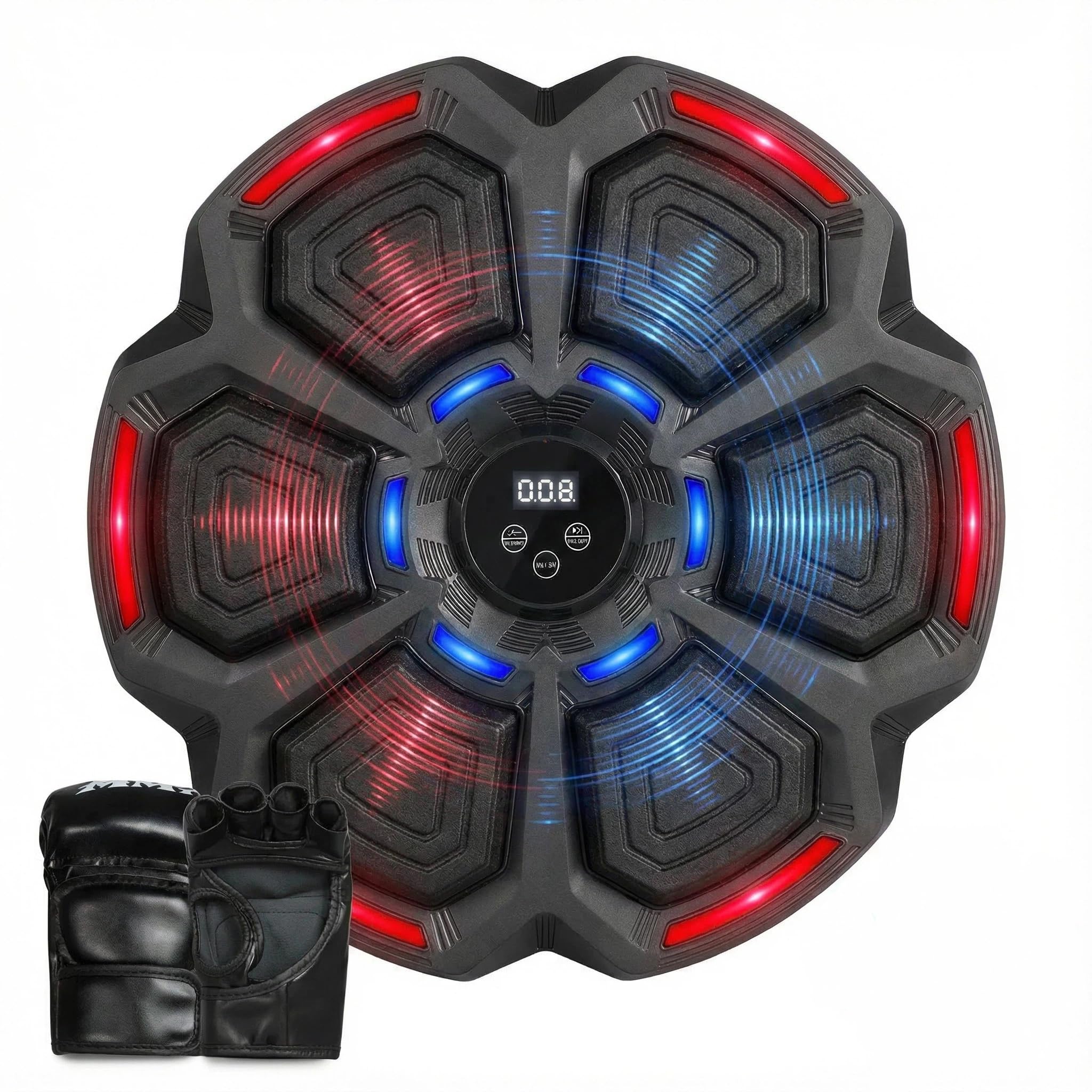 Centra Music Boxing Machine, Smart Bluetooth Music Punch Machine With LED Lights, 9-Speed Rhythm Mode Adjustment, Wall Mounted Electronic Boxing Machine for Adults