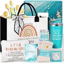 Suhctuptx Inspirational Gifts for Women, Motivational Gifts Encouragement Get Well Basket Cheer Up Christmas Birthday Gift with Positive Reminders Tote Bag for Her Sister Best Friend Coworker