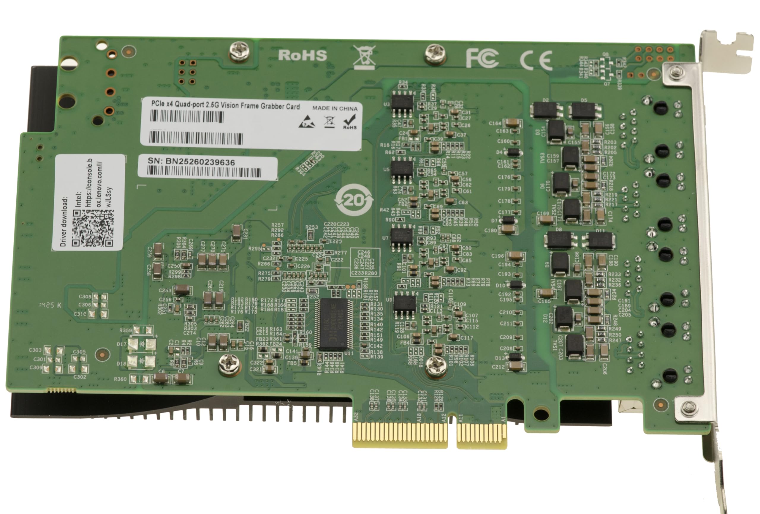 KALEA-INFORMATIQUE Tarjeta controladora de Red PCIe x4 con 4 Puertos Ethernet RJ45 de 2,5 Gigabit con chipset Intel I226 Gama Industrial Compatible con 10, 100, 1000, 1G y 2,5G | Tarjeta de red PCIe x4 con cuatro puertos RJ45 de 2,5 Gigabit Ethernet con c