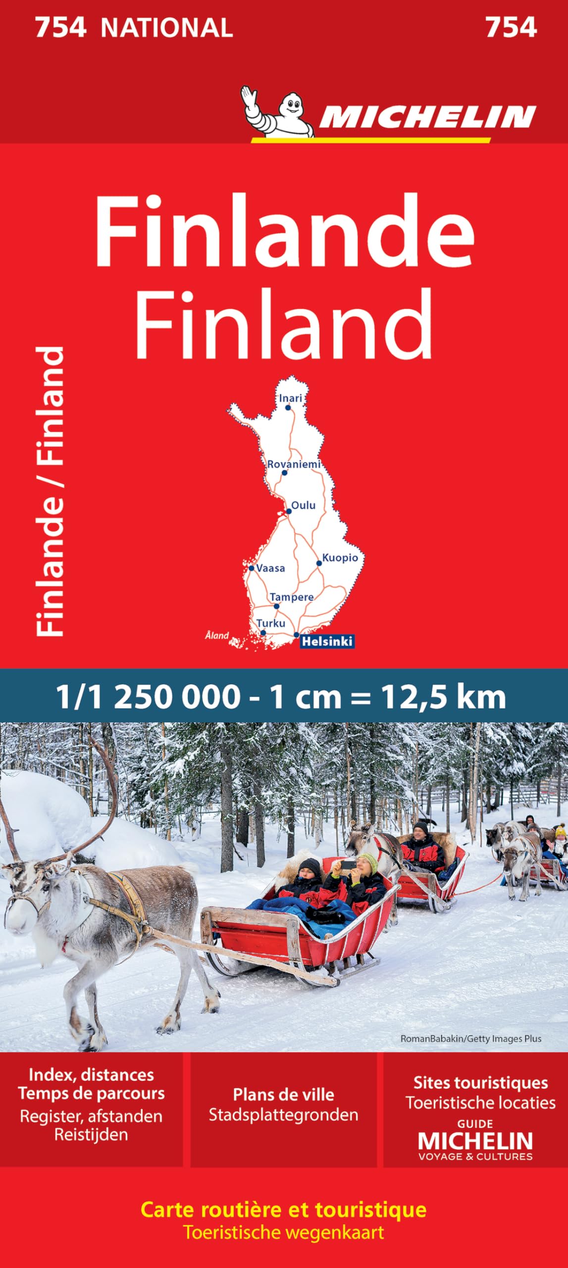 Finland (754): Wegenkaart Schaal 1 : 1.250.000 (National)