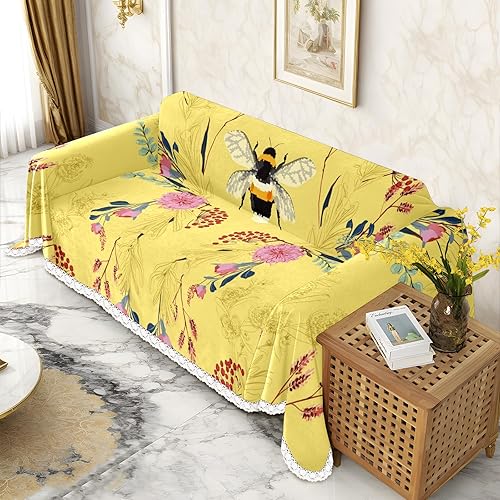 Miniatura 9 de Funda de sofá floral en forma de L para sofá de 3 cojines, protector lavable, tela gruesa y transpirable, decoración del hogar, XL