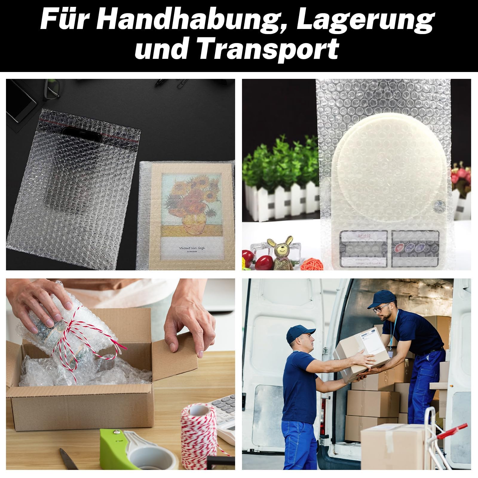 50 Stück Selbstklebende Luftpolsterbeutel 20 x 30CM, Bubble Wrap Bags, Luftpolstertaschen, Luftpolsterumschläge Verpackungsmaterial für Umzug und Versand, Stoßfeste Polsterung